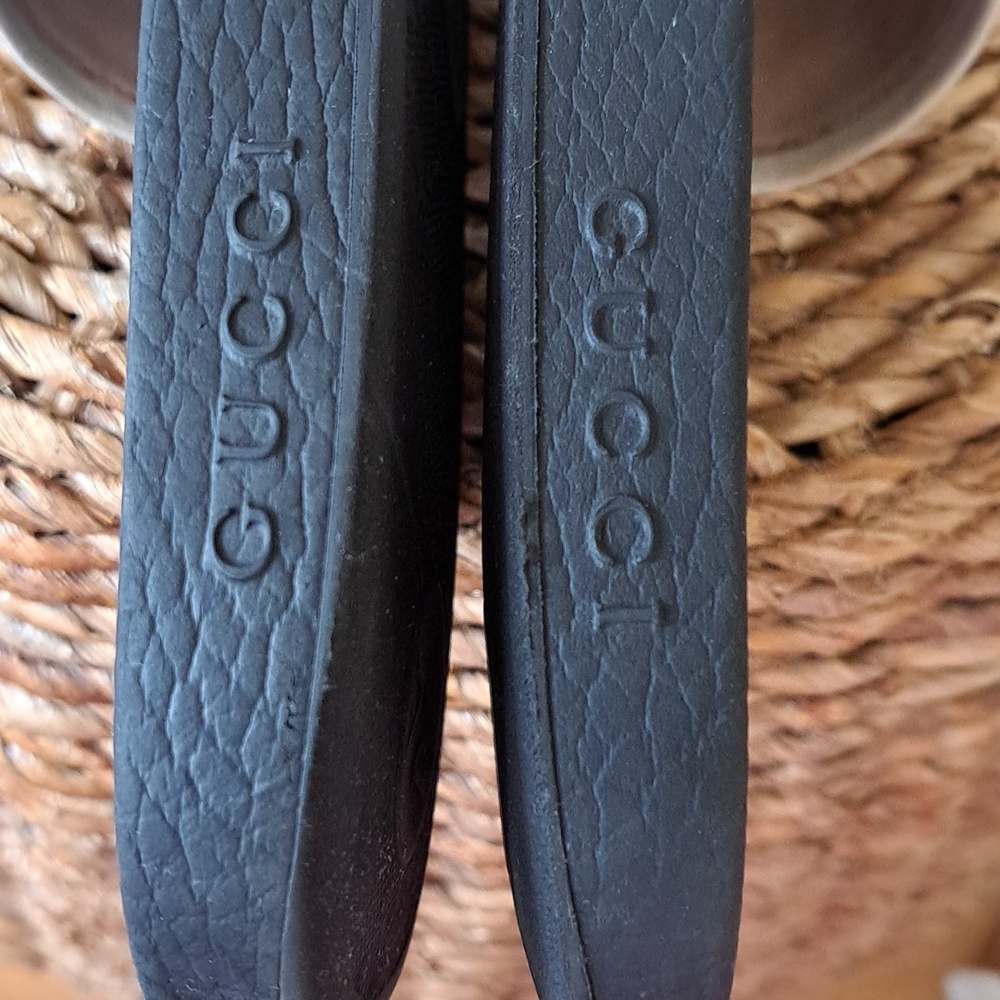 Gucci Womens Sylvie Satin Oversized Bow Slides Molded Rubber Soles‎ EU38/US7.5-8 - Picture 12 of 15